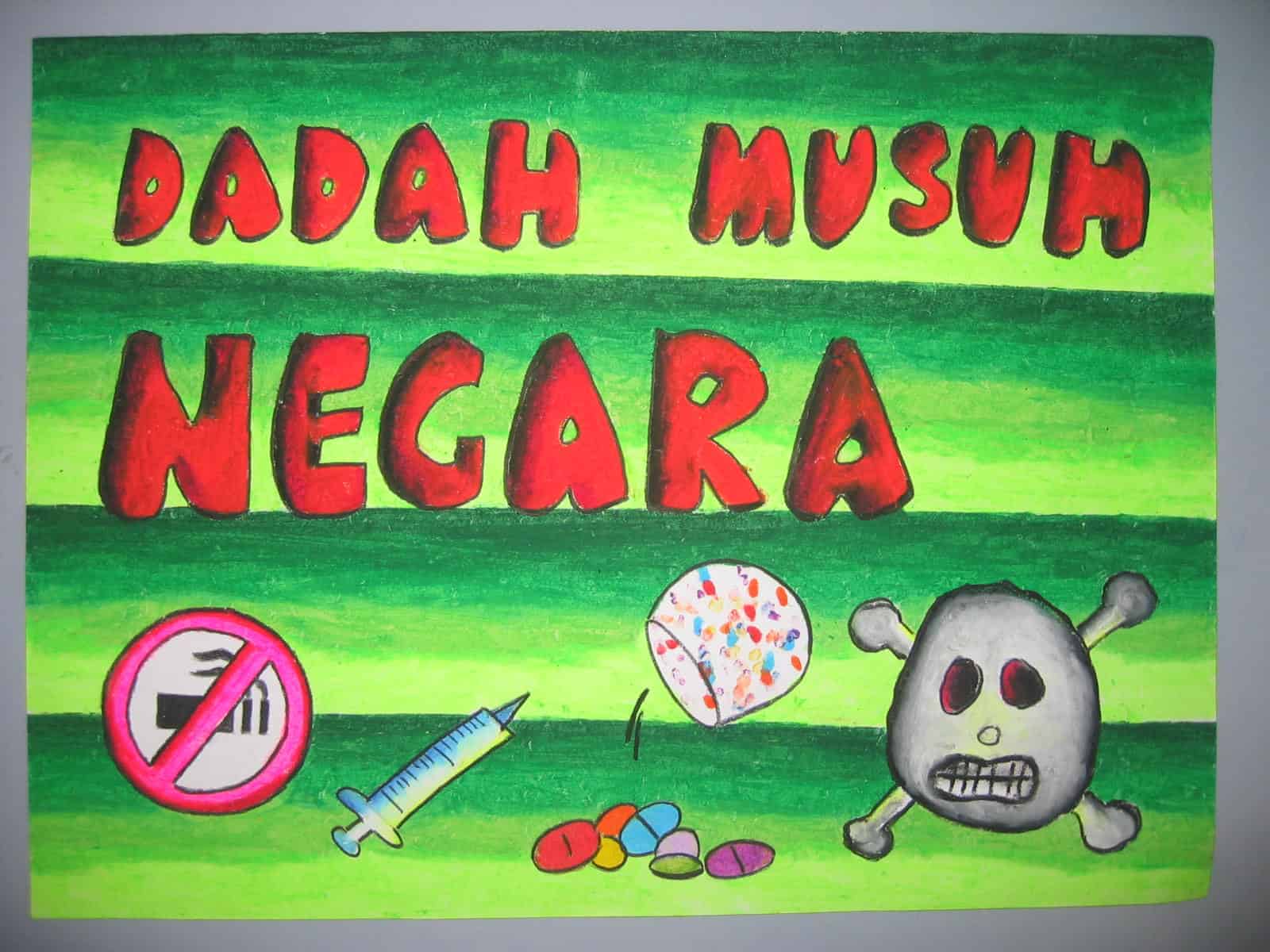Poster anti dadah yang mudah