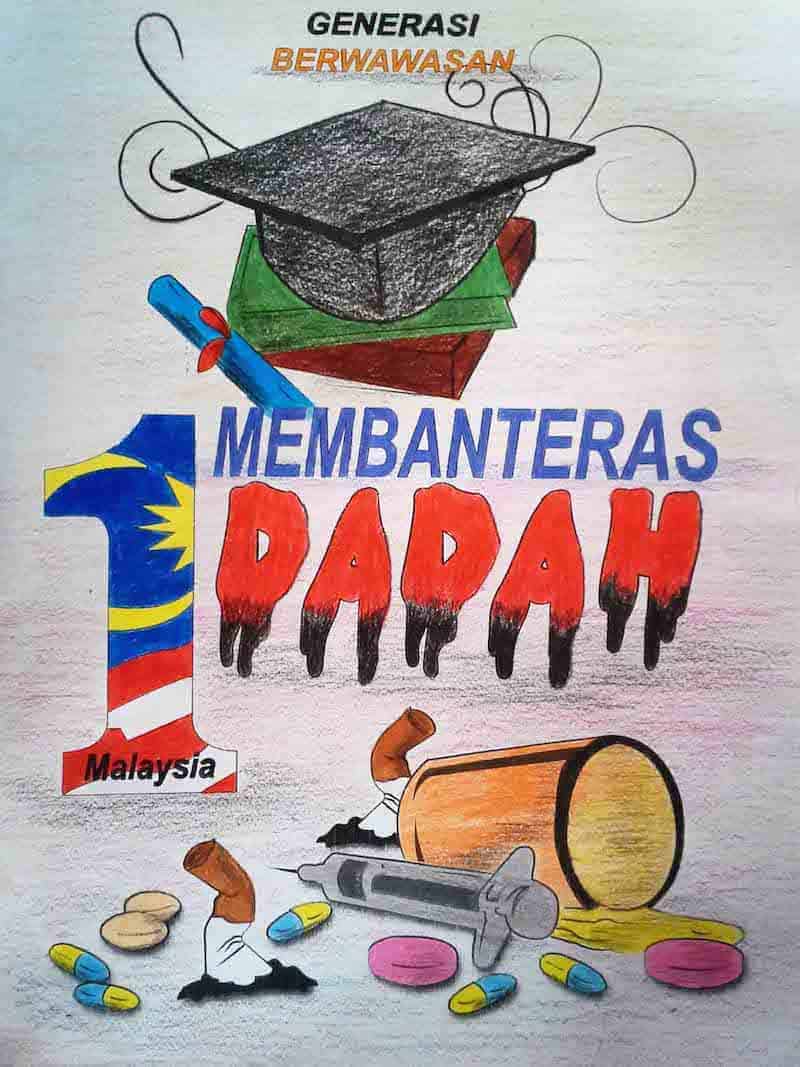 Lukisan anti dadah yang senang